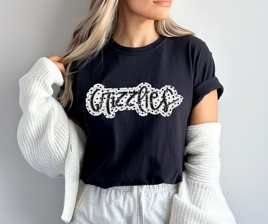 Grizzlies (Dotted Applique Mascot) - DTF