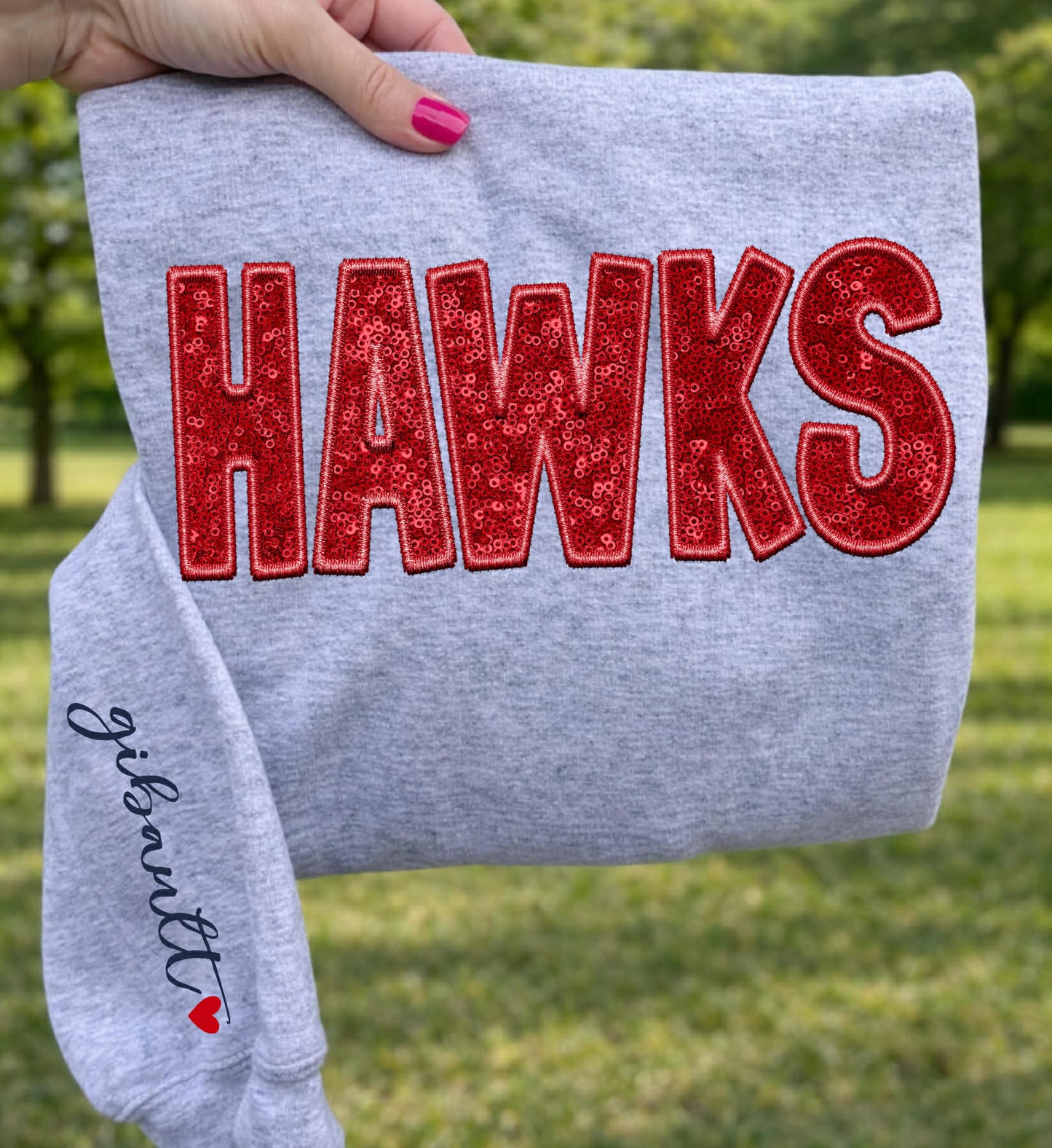 Hawks - Gibault (Sequins/Embroidery look) - DTF