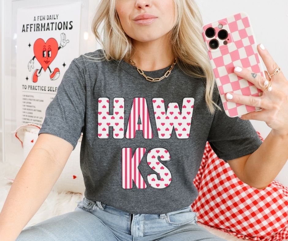 Hawks (Hearts and Stripes Mascot) - DTF