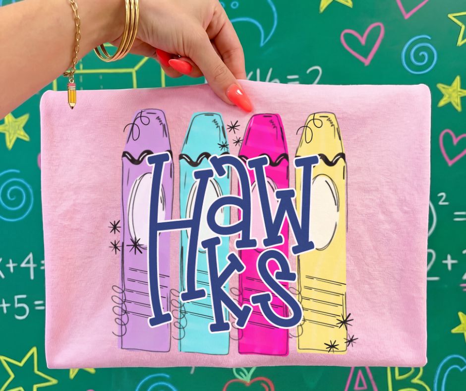 Hawks (Crayon Doodle Mascots) - DTF