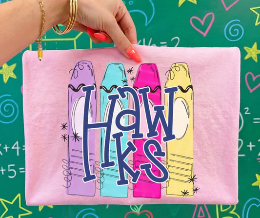 Hawks (Crayon Doodle Mascots) - DTF