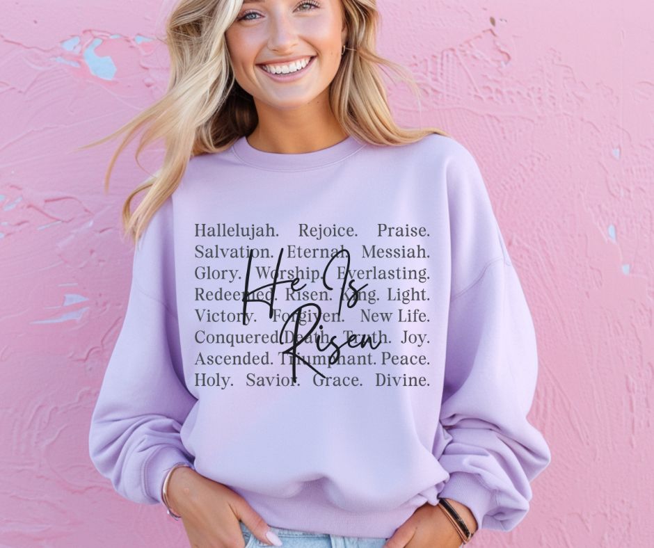 He is Risen Word Art - DTF