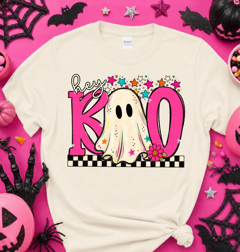 Hey Boo (checkerboard) - DTF