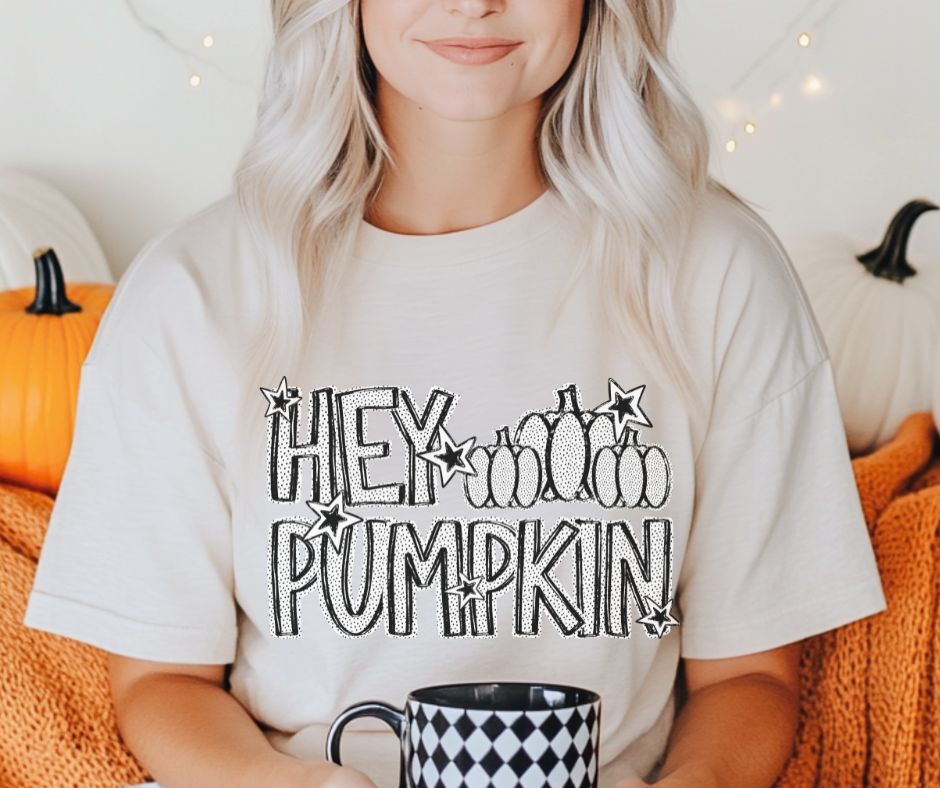 Hey Pumpkin BW - DTF