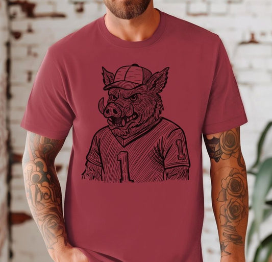 Hog (Sketched Jersey Mascot) - DTF