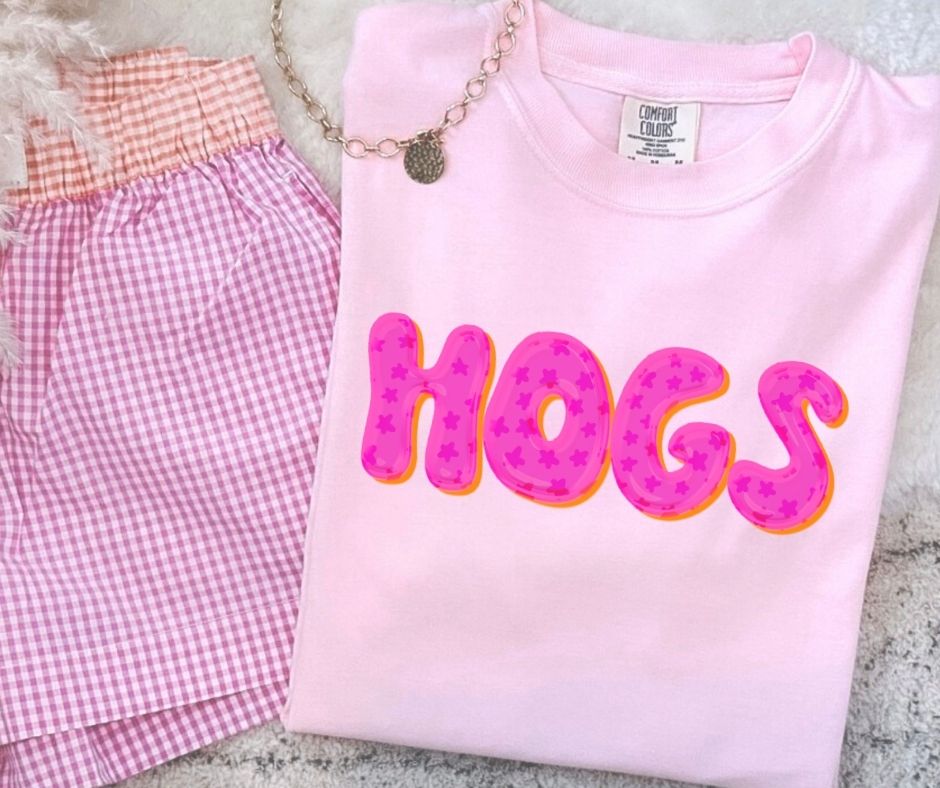 Hogs (Pink Bubble Stars Mascot) - DTF