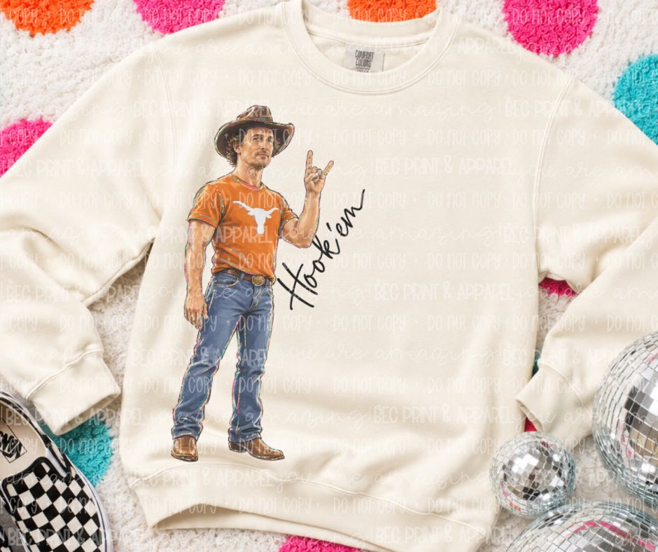 Hook Em (Rockin Mascot College) - DTF