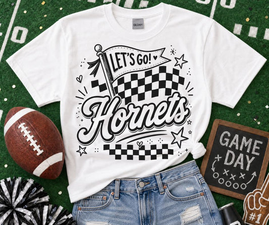 Hornets (Lets Go Doodle Check Mascot) - DTF