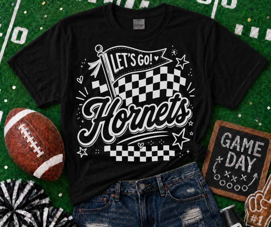 Hornets (Lets Go Doodle Check Mascot) - DTF