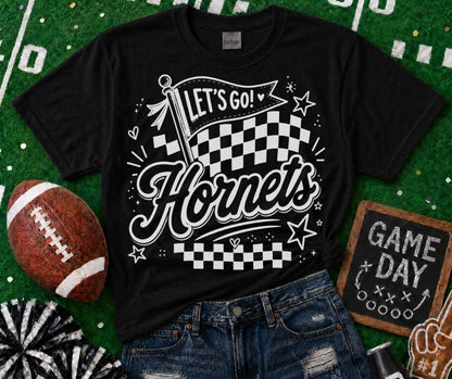 Hornets (Lets Go Doodle Check Mascot) - DTF