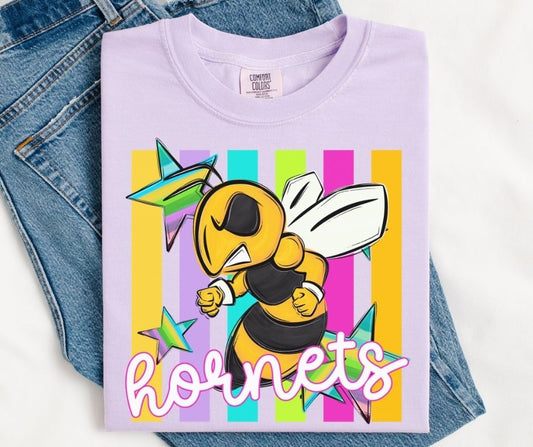 Hornets (Colorful Stripes Mascot) - DTF
