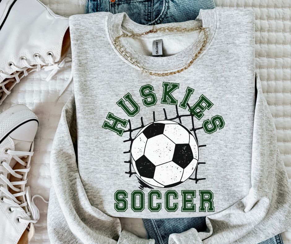 Huskies (Soccer Grunge Mascot) - DTF