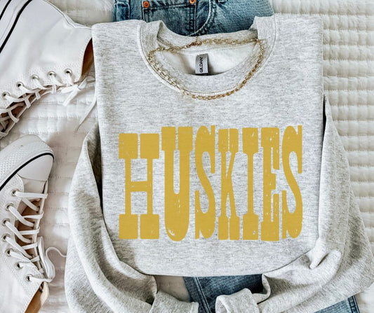 Huskies - Vegas Gold (Mixed Up Mascot) - DTF