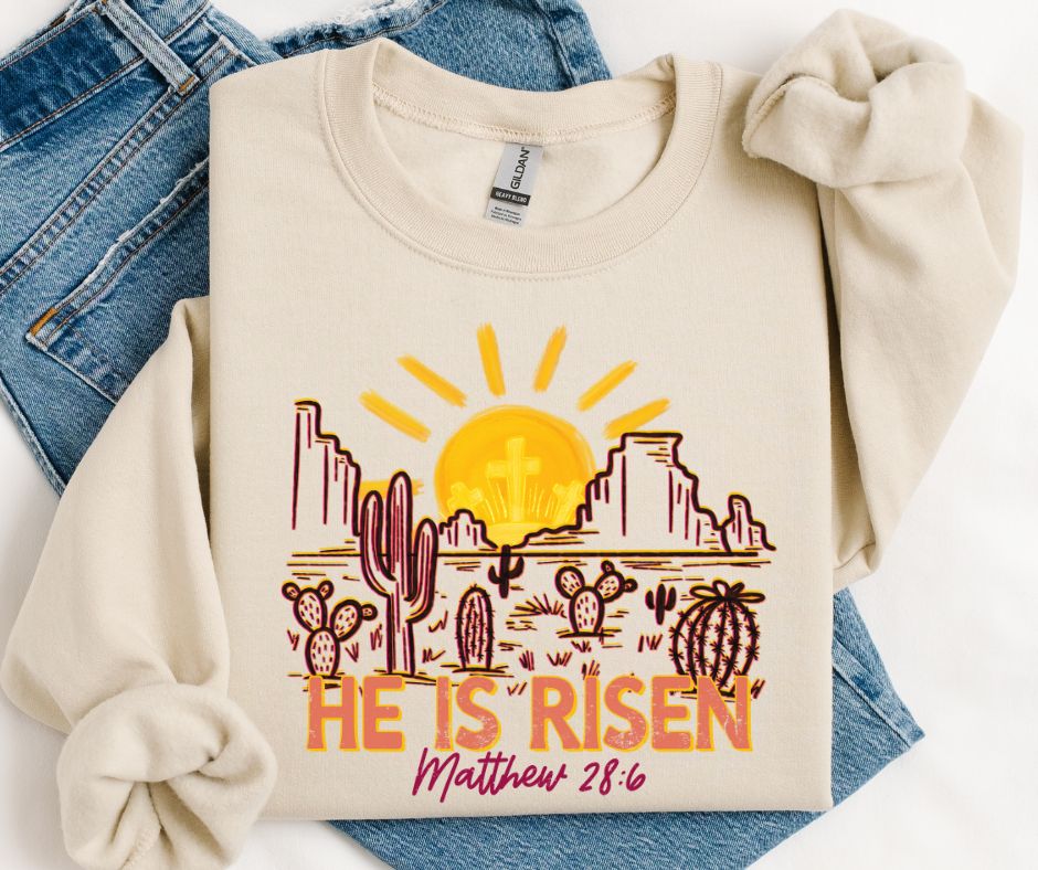 He is Risen (desert scene) - DTF