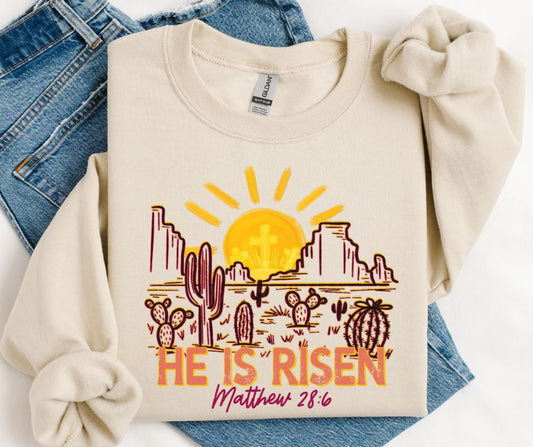 He is Risen (desert scene) - DTF