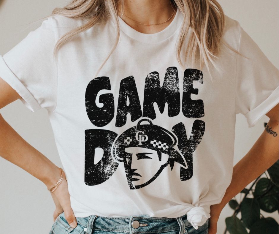 Game Day Highlander Mascot (black) - DTF