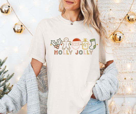 Holly Jolly Christmas Doodles - DTF