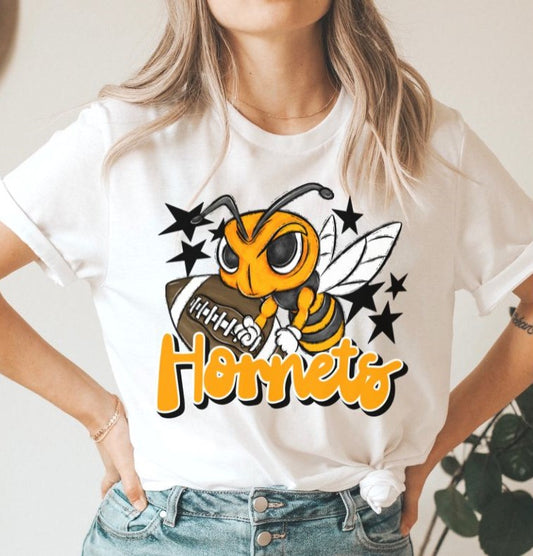 Hornets Mascot (stars - yellow gold) - DTF