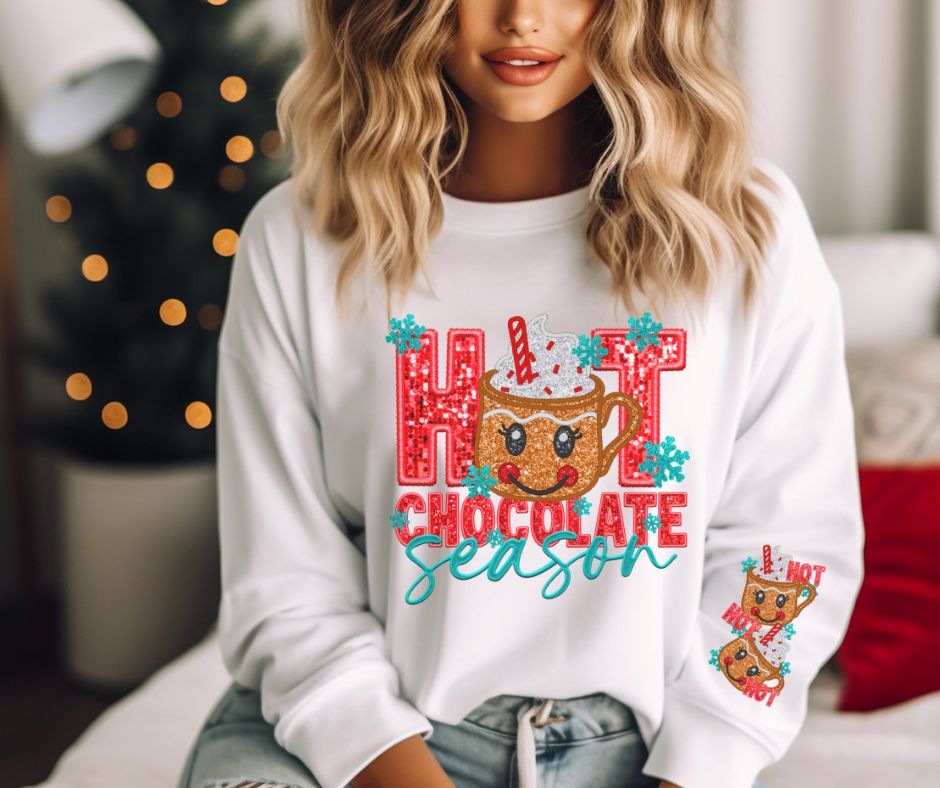 Hot Chocolate Season (bling look) - DTF