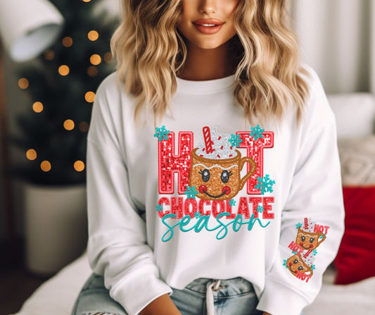Hot Chocolate Season (bling look) - DTF