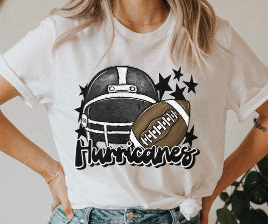 Hurricanes Mascot (stars -  black helmet) - DTF
