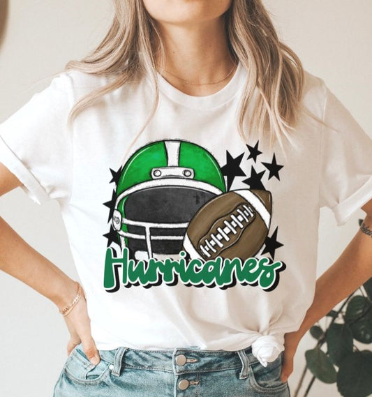 Hurricanes Mascot (stars - green) - DTF