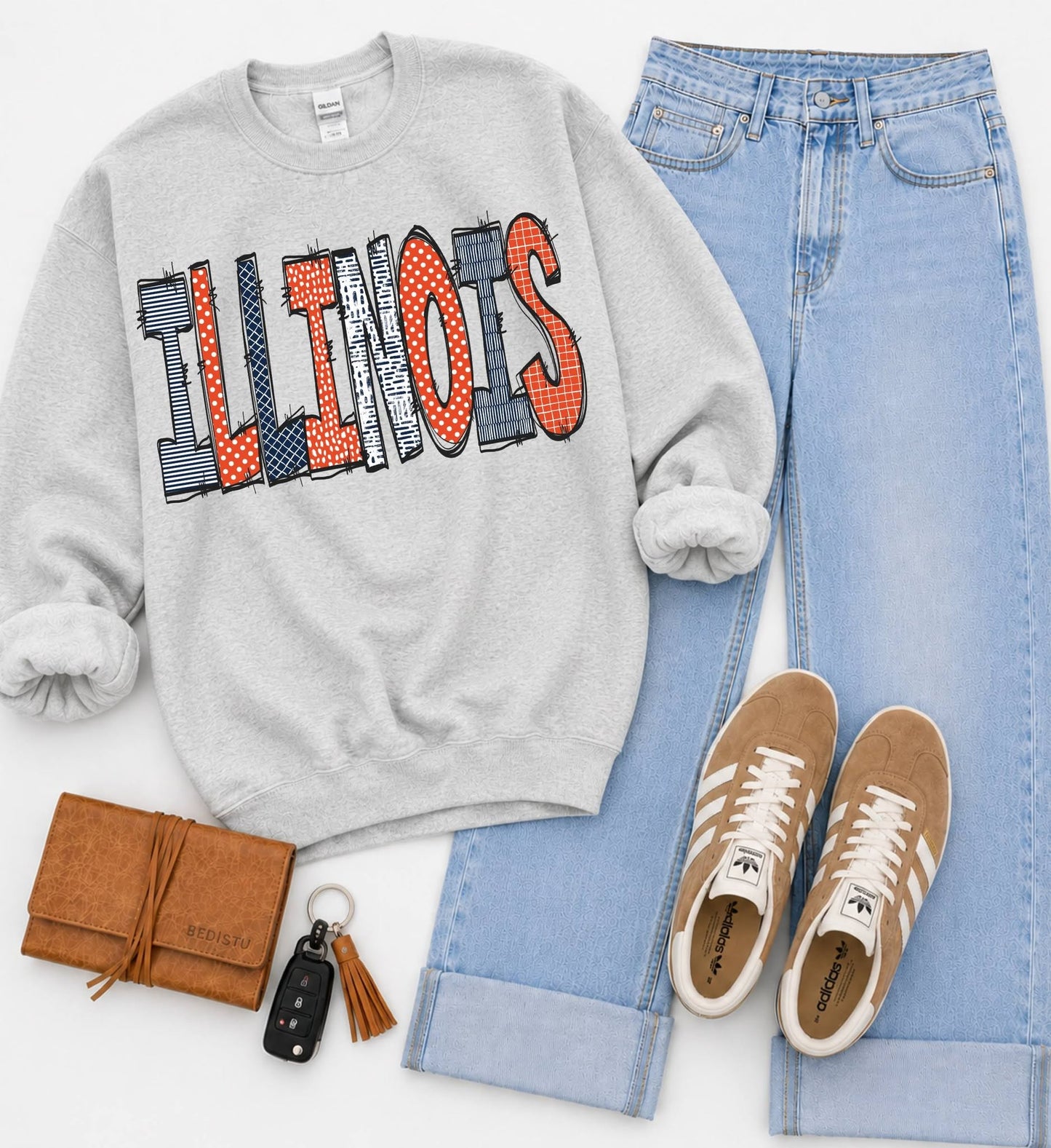 Illinois (Doodle Pattern College) - DTF