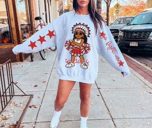 Indians - Red (Cheer Star Mascot) - DTF