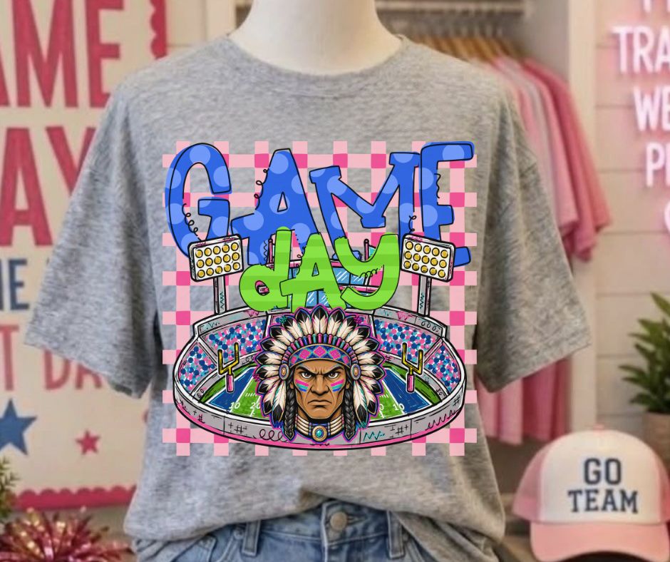 Indians (Game Day Stadium Plaid Mascot) - DTF