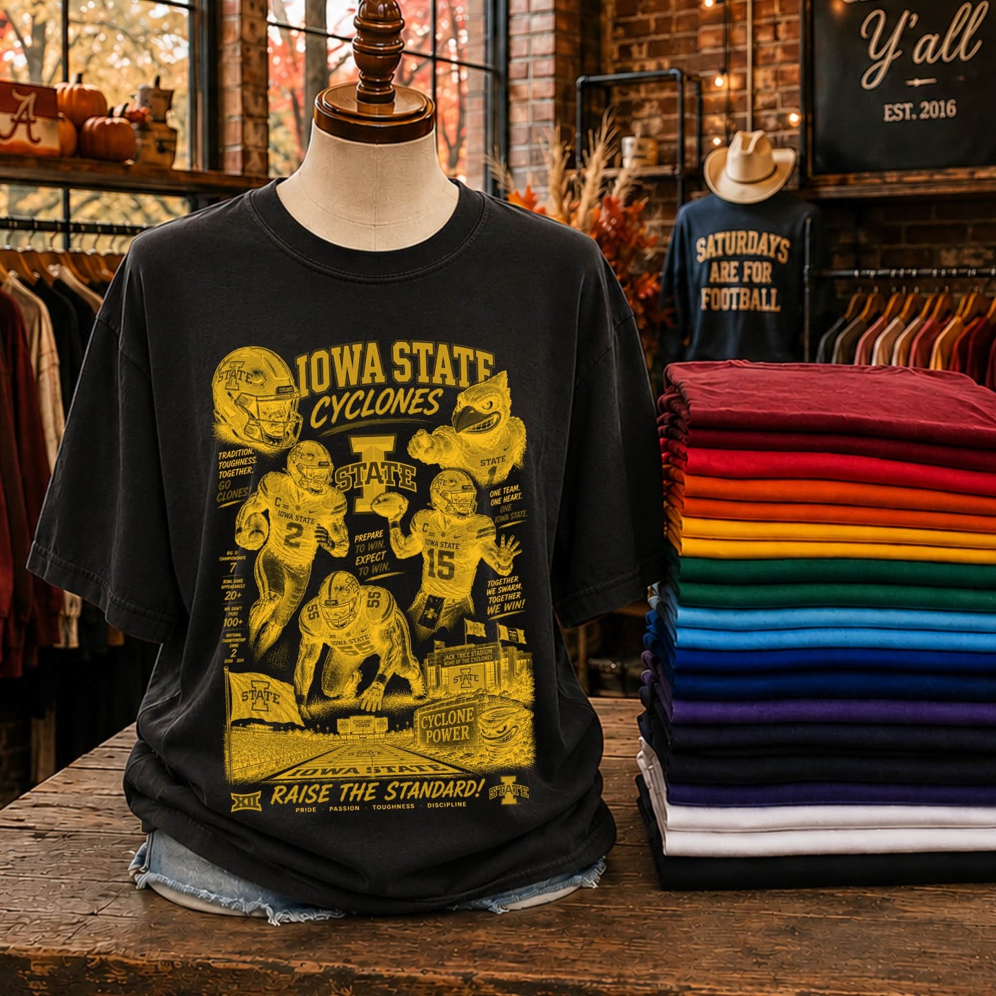 Iowa State (Big 12 Sketch Collage Teams) - DTF