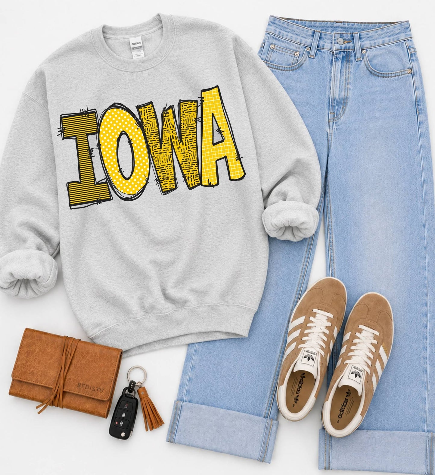 Iowa (Doodle Pattern College) - DTF