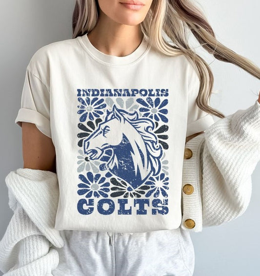Colts (Groovy Floral) - DTF