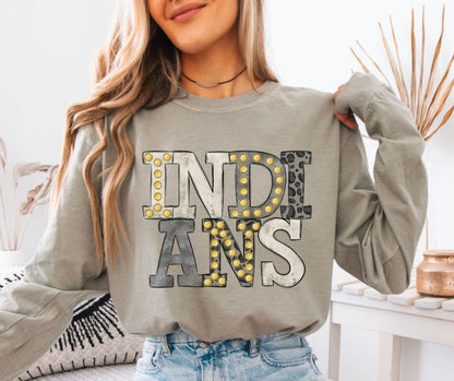 Indians (Neutral Marquee Mascot) - DTF