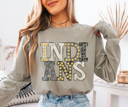 Indians (Neutral Marquee Mascot) - DTF