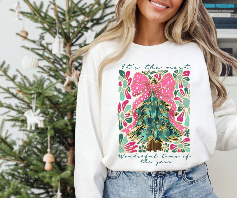 It's the Most Wonderful Time of the Year (Tree w/Bow) - DTF