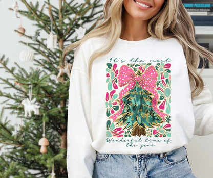 It's the Most Wonderful Time of the Year (Tree w/Bow) - DTF