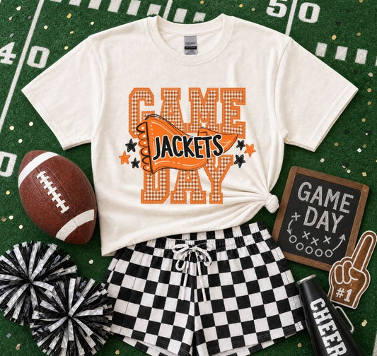 Jackets - Orange/Black (Preppy Game Day Pennant Mascot) - DTF