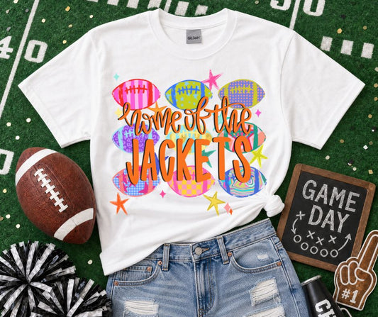 Jackets - Orange/Black (Football Whimsy Mascot) - DTF