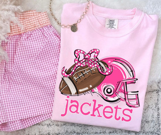 Jackets - Pink (Football Bow Mascot) - DTF