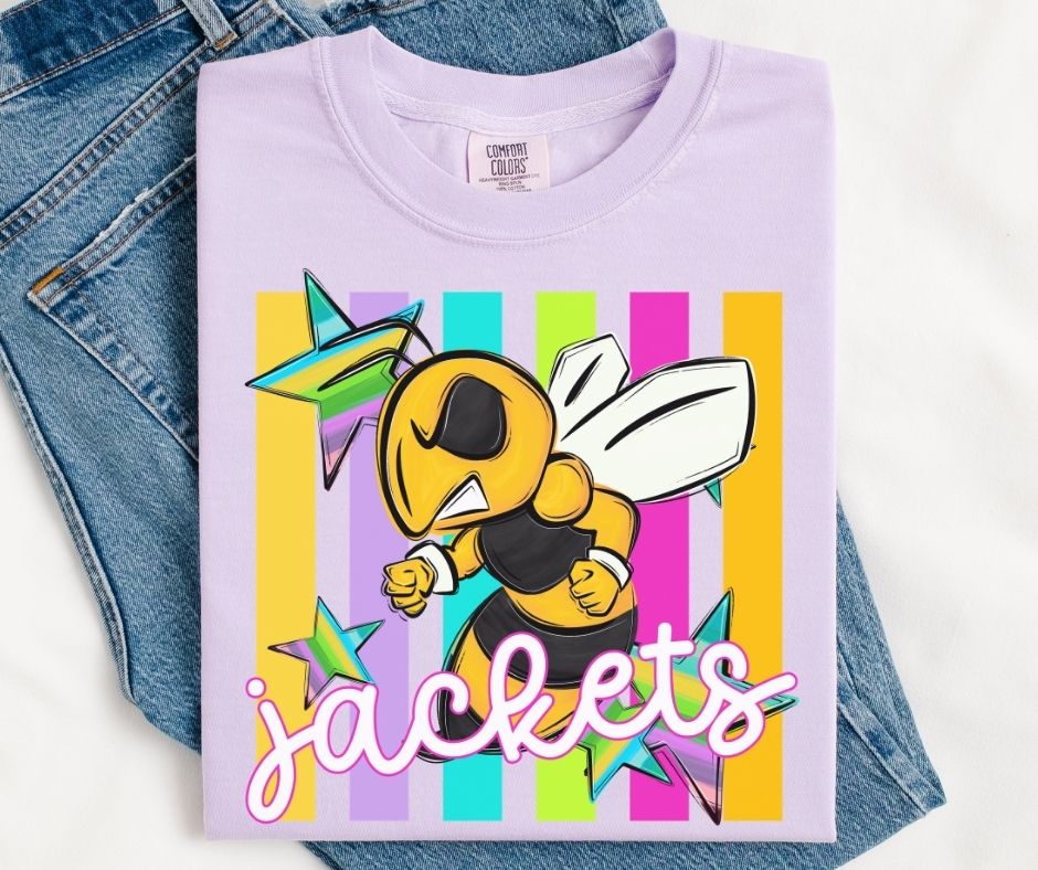 Jackets (Colorful Stripes Mascot) - DTF