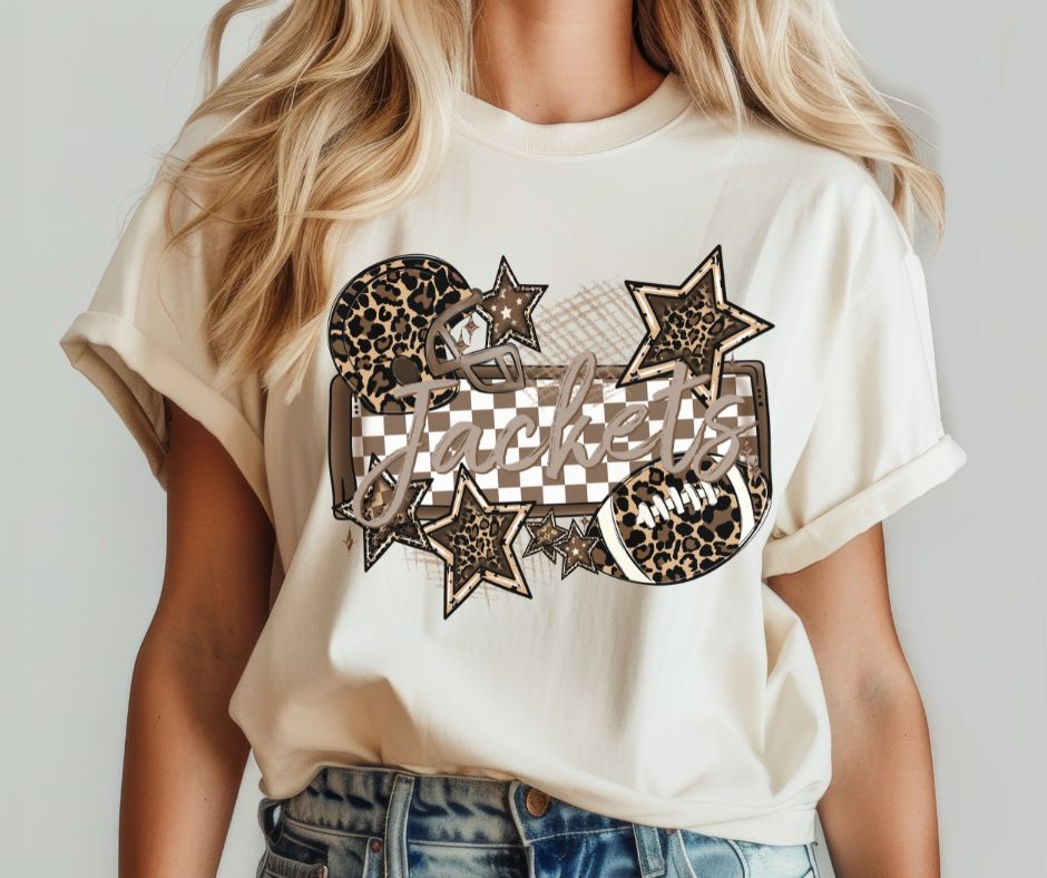 Jackets (Leopard Football Name Plate Mascot) - DTF