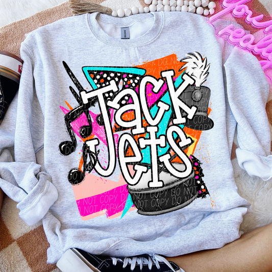 Jackets (Bright Retro Band Mascot) - DTF