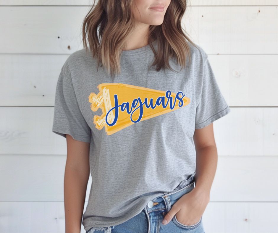 Jaguars - Yellow Gold/Royal Blue (Pennant Party Mascots) - DTF