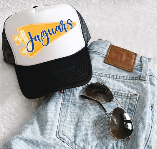 Jaguars - Yellow Gold/Royal Blue (Pennant Party Mascots) - DTF