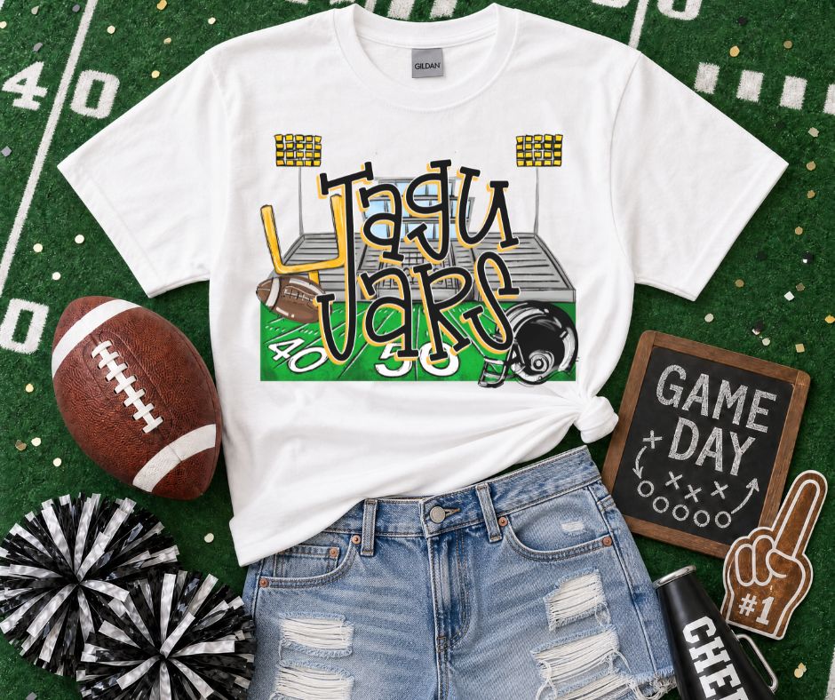 Jaguars - Black/Yellow Gold (Stadium Blitz Mascot) - DTF