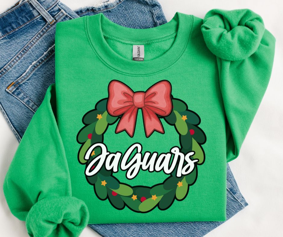 Jaguars (Christmas Wreath Mascot) - DTF