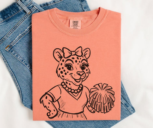 Jaguar (Cheer Vintage Sketch Mascot) - DTF