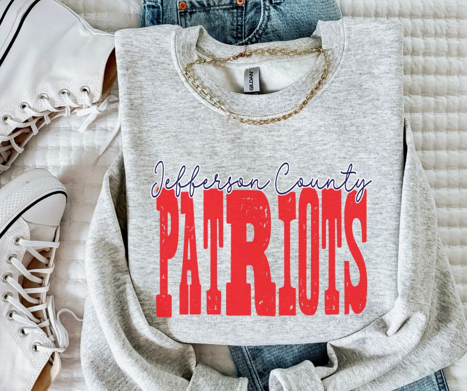 Patriots - Jefferson County Red/Navy (Mixed Up Mascot) - DTF