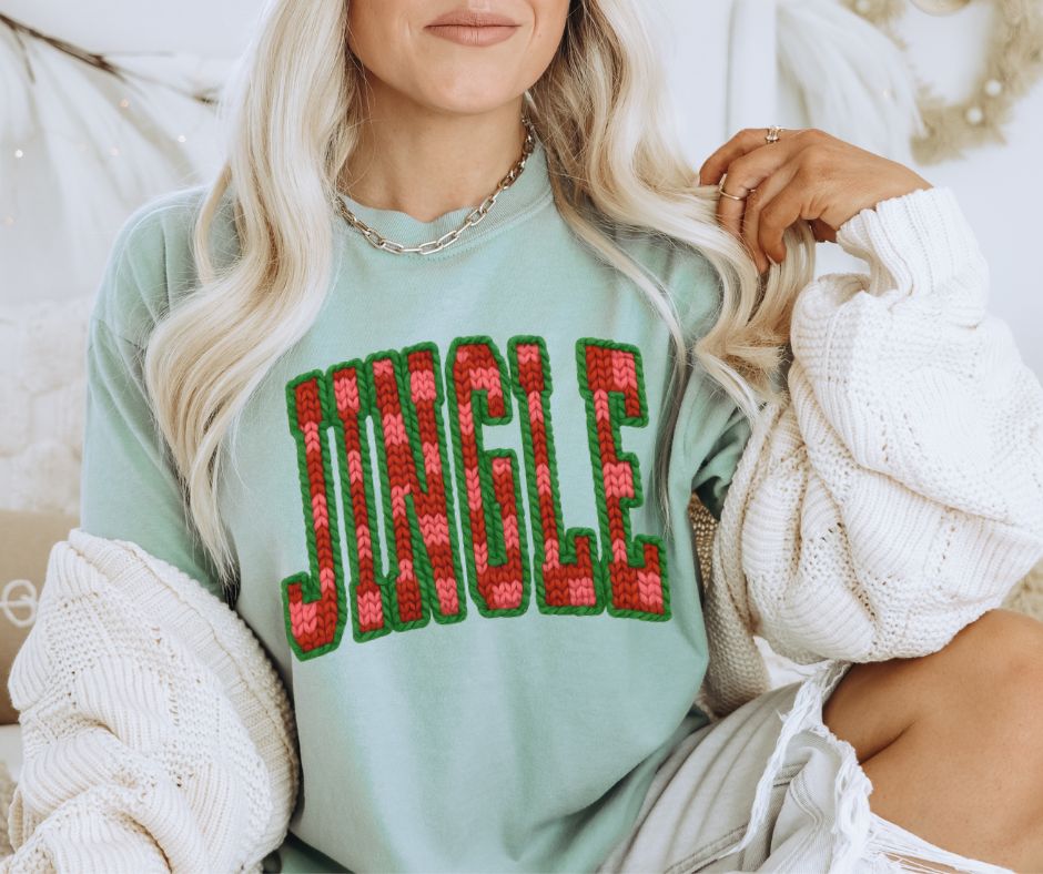 Jingle Checkered (Faux Yarn) - DTF