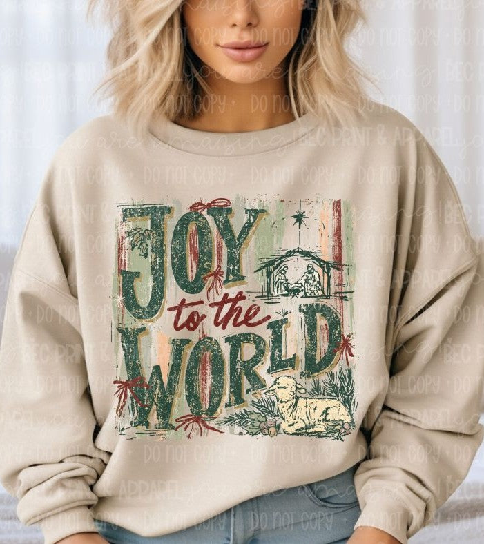 Joy to the World (manger) - DTF